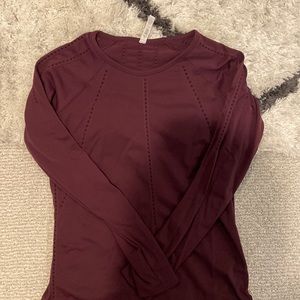 Athleta maroon long sleeve